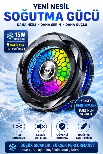 Rabbit Tech Telefon Soğutucu Fan 15w Power Radyatörlü Magsafe Ve Aparatlı Tel...