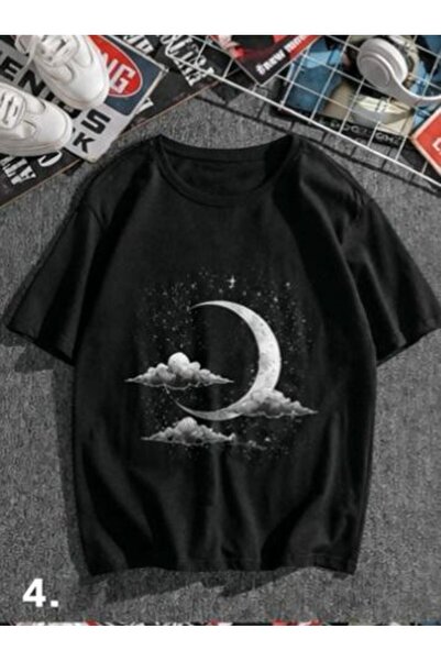 classy moda Unisex Colorful Oversize Printed T-Shirt Streetwear Comfortable F...