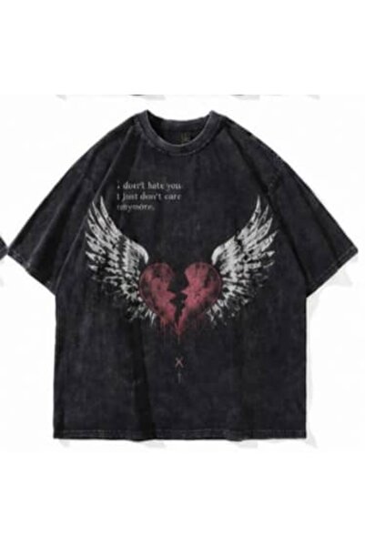 classy moda Unisex Colorful Oversize Printed T-Shirt Streetwear Comfortable F...