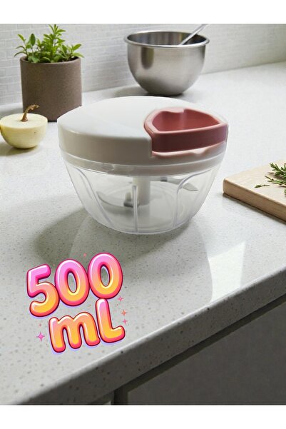 Empressco Drawstring Mini Hand Chopper, 3 Blades, 500ml, Practical and Conven...