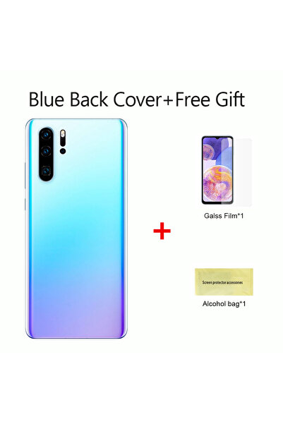 Choice1 غطاء خلفي زجاجي جديد لهاتف P30 Pro باللون الأزرق، غطاء بطارية خلفي، غ...