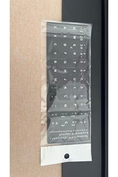 choice2 black Matte Spanish Keyboard Stickers | Español Key Labels with Ñ, Wa...