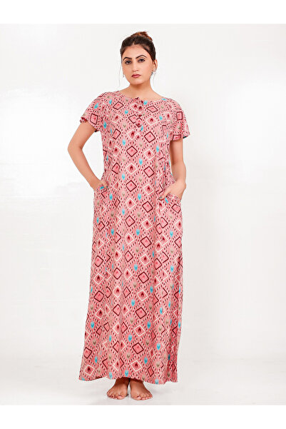 The Kaftan Company By Styli قميص نوم من الفيسكوز المطبوع بنقشة الورد