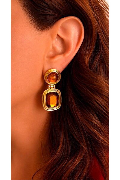 Store Diva Charm Stylish Women's Amber Color Earrings