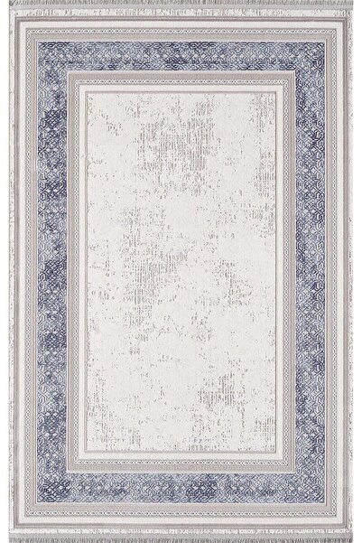 Artemis Halı Özel Seri D28 02495A Krem Mavi Modern Klasik Salon Halısı 150x23...