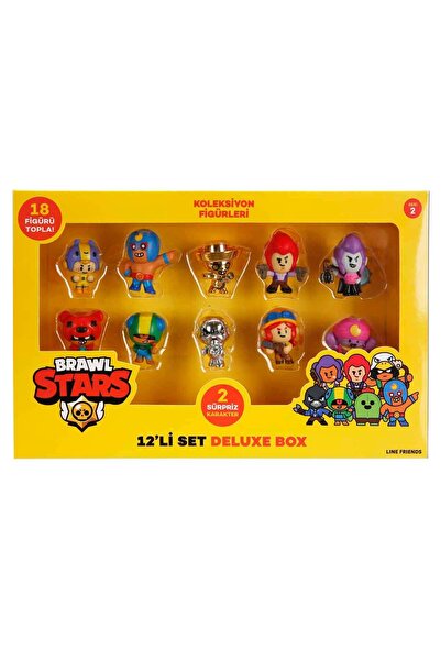 BRAWL STARS Delüks 12'li Figür Seti S2 - Gold Şapkalı Poco'Lu Set