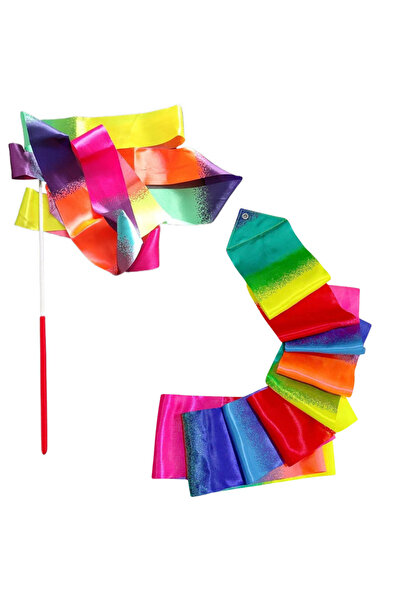 LEAN Panglică de gimnastică, 205 x 5 cm, multicoloră, 24927