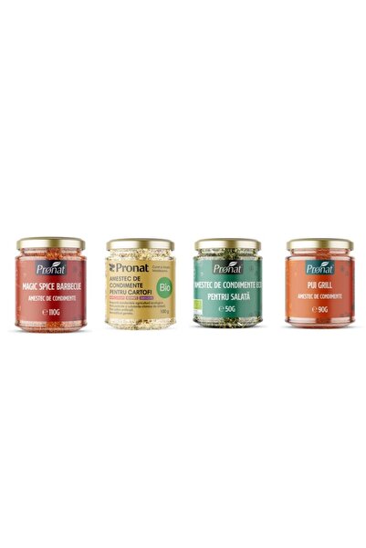 Pronat Pachet condimente – Pui Grill 90g + Magic Spice Barbecue 110g + Mix bi...