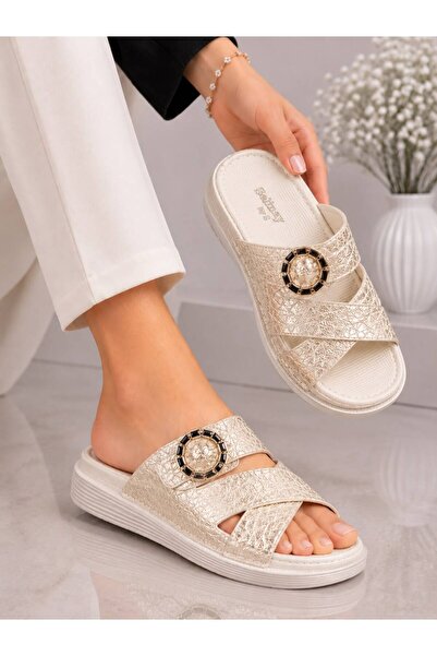 topukludünyası Women's Orthopedic Slippers with Anatomical Sole and Cross Str...