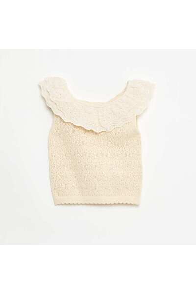 KIABI Sleeveless Knit Sweater ECRU