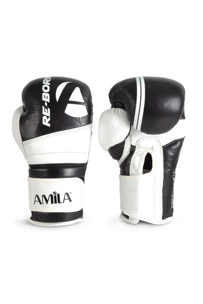 Amila Γάντια Πυγμαχίας 16oz Re-Born Κωδικός 37143 Μαύρα