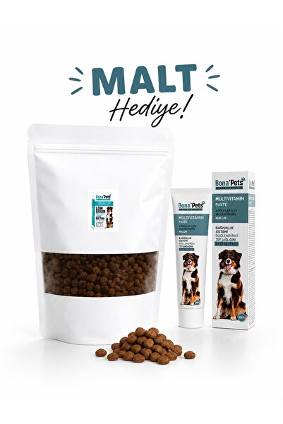 Düşük Tahıllı Somonlu ve Ton Balıklı Yetişkin Köpek Maması 1,5 KG Malt Hediyeli