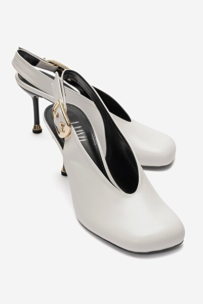 LuviShoes Flaris White Skin Women's Heeled Shoes
