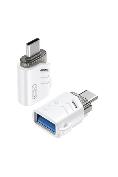 Xo NB256B OTG USB-A σε USB-C προσαρμογέας, λευκός