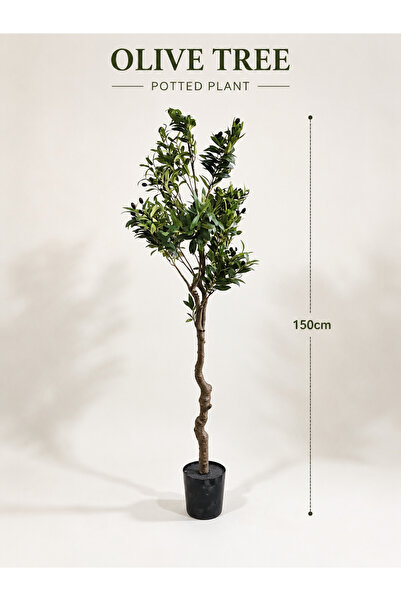 Yallabena Simulation Olive Tree Potted Plant 150cm, Indoor Artificial Bonsai,...
