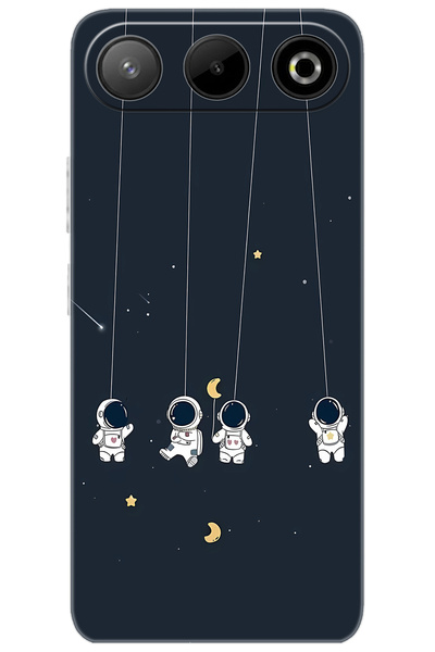 General Mobile GM 26 5G (G905) Uyumlu Kılıf Desen Baskılı Silikon Astronot ST...