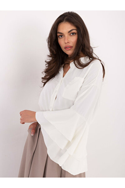 rue parıs Camasa Dama, RUE PARIS, Poliester, Maneca lunga, Ecru, model MI-KS-...