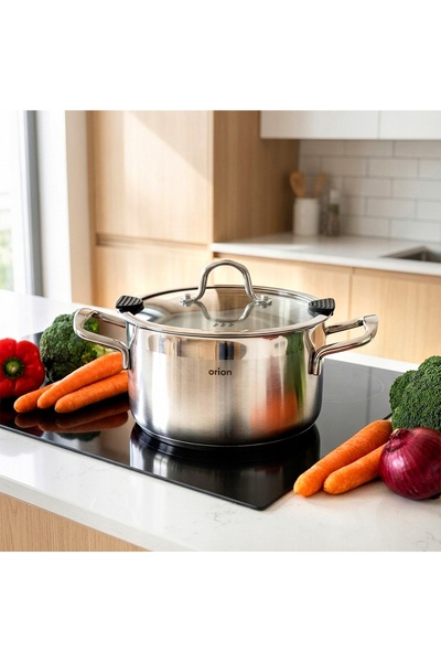 Orion Oală VENICE cu capac din inox 22 cm 4,3L PREMIUM