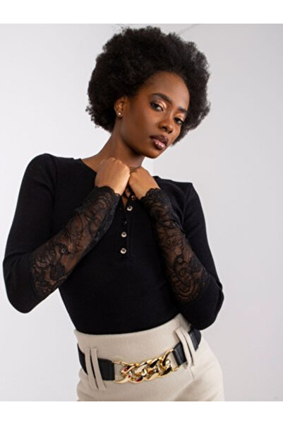 rue parıs Bluza Dama, RUE PARIS, Bumbac, Maneca lunga, Negru, model RV-BZ-753...