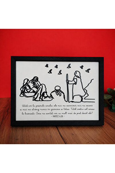 CREATIVITATEPLUS Tablou din mdf Isus si ucenicii, 32x23cm
