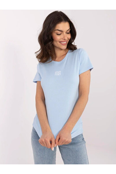 Relevance Women's Blouse, RELEVANCE, Cotton, Short Sleeve, Light Blue, model ...