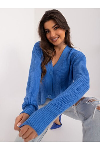 BADU Pulover Dama, BADU, Acril, Maneca lunga, Albastru, model BA-SW-0321.68P