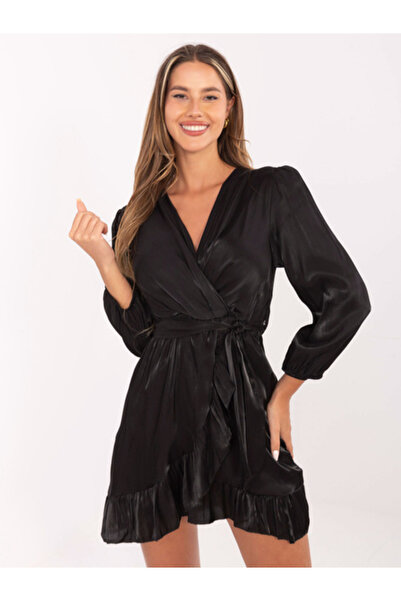 Italy Moda Rochie Dama, ITALY MODA, Poliester, Maneca lunga, Negru, model DHJ...