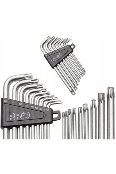PRO Set de chei Torx, 9 piese, T10/15/20/25/27/30/40/45/50