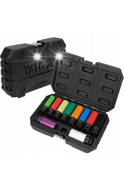 VOREL by YATO Set de chei de impact pentru jante din aluminiu, 10 piese, YT-1...