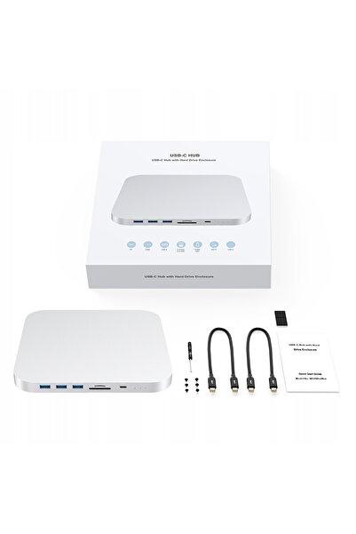 NO BRAND Hub stație de andocare MC25PRO MAX cu USB C M.2 NVMe SSD pentru Mac ...