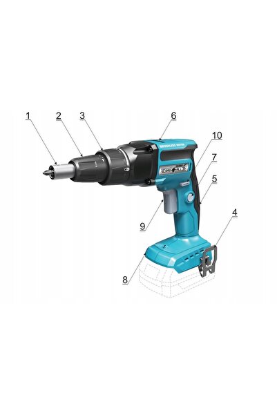 dedra DED7156 Mașină de înșurubat pentru regipsoare, cu acumulator, 18V SAS+
