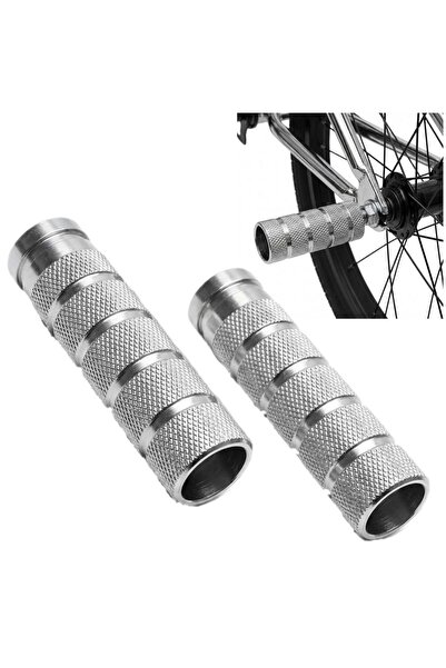 Oskar Peguri BMX din aluminiu argintii 38x110mm pentru ax M14