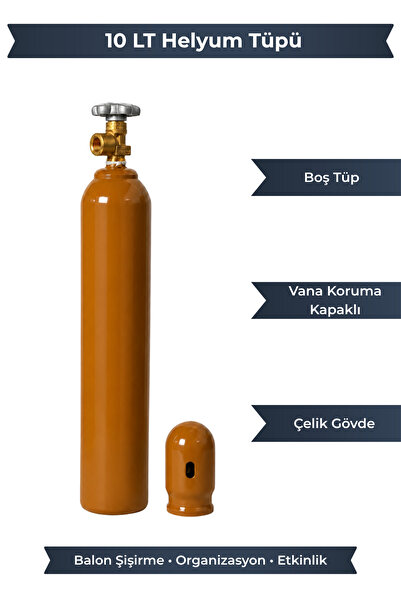 Bursan 10 Litre Vanalı Boş Helyum Tüpü