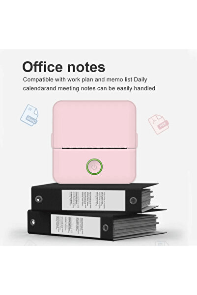 VALA Mini Imprimantă Portabilă, VALA ®   X 6, Bluetooth, Aplicație telefonică Tiny Print, Compatibil iOS/Android, Imprimare termică, Fără toner, Baterie integrată de 800 mAh, Roz