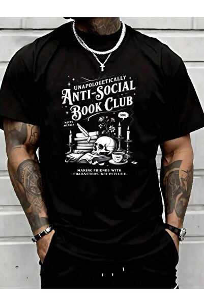 En22 Unapologetically Anti Social Book Club T Shirt Making Friends With Chara...