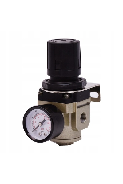 TC Technic Reductor de presiune aer pneumatic cu manometru 1/4 " AR3000 pentr...