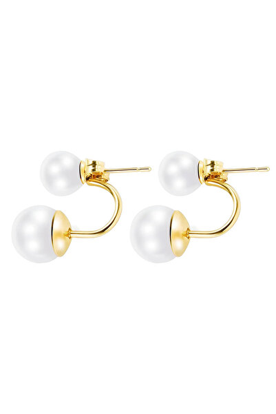 OEM Pearl Orbit gold earrings, stainless steel, with pearls, 18K gold plated