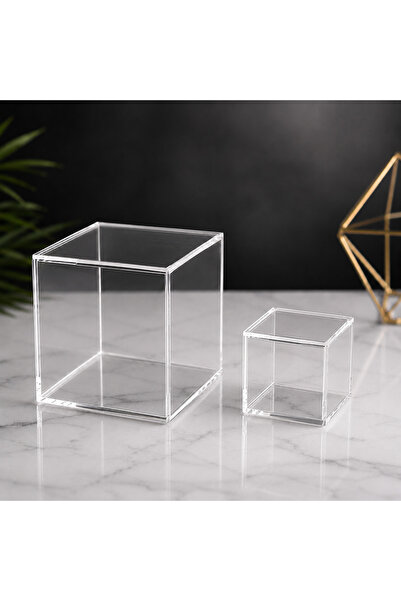 OSEA REKLAM&ORGANİZASYON 3mm Şeffaf Pleksi Akrilik Kutu 8x8 cm