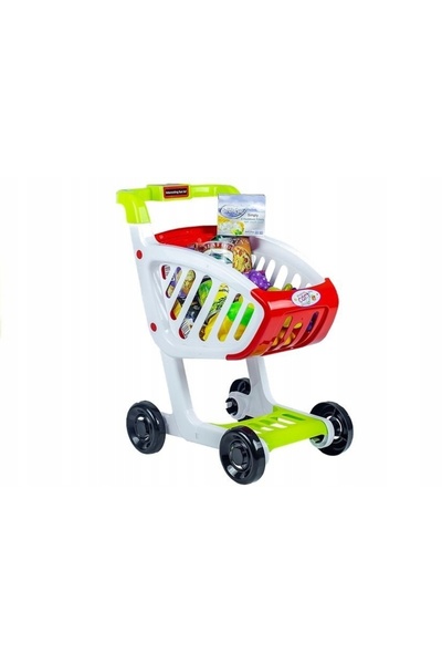 LeanToys Cărucior de cumpărături pentru copii, accesorii, set de cumpărături,...