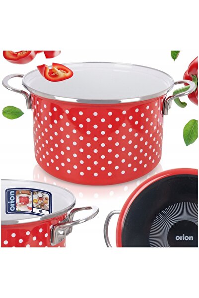 Orionis Oală emailată 4 L ORION TECKA Roșu 22 cm Inducție Mașină de spălat vase