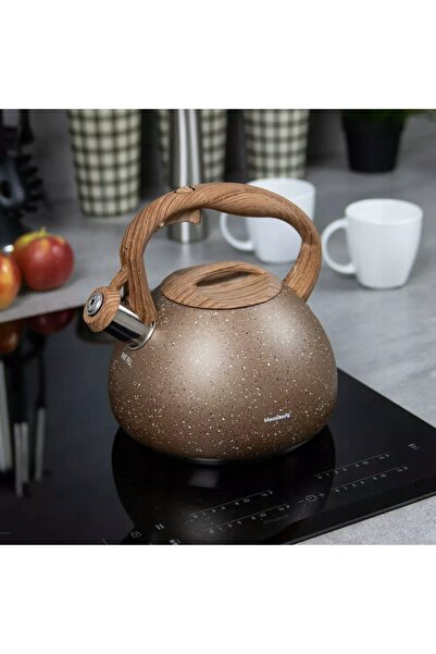 Klausberg Oală din oțel inoxidabil de 2.8L, cu înveliș de marmură bronz, pent...