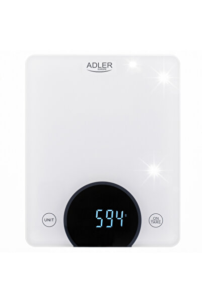 adler Cântar de bucătărie electronic 10 kg LED alb