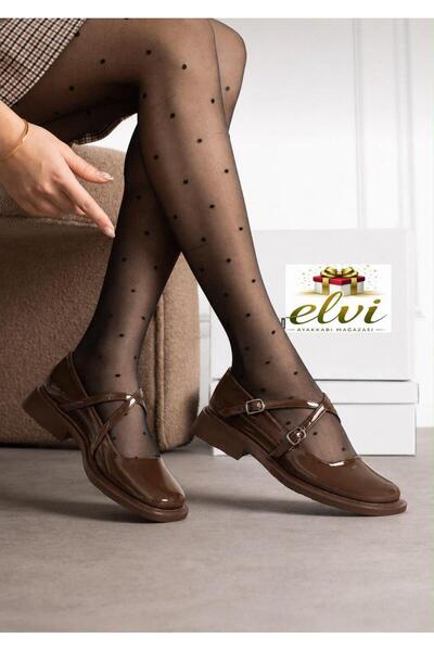 Generic Brand pantofi de damă maro stil colegiu
