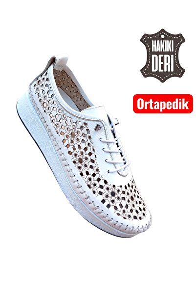 Viyolas Hakiki Deri Kadın Ayakkabısı Bağlı FL