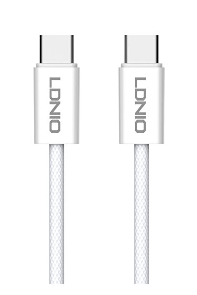 LDNIO Καλώδιο USB-C LC901C, 65W PD, 480Mbps, 1μ, λευκό