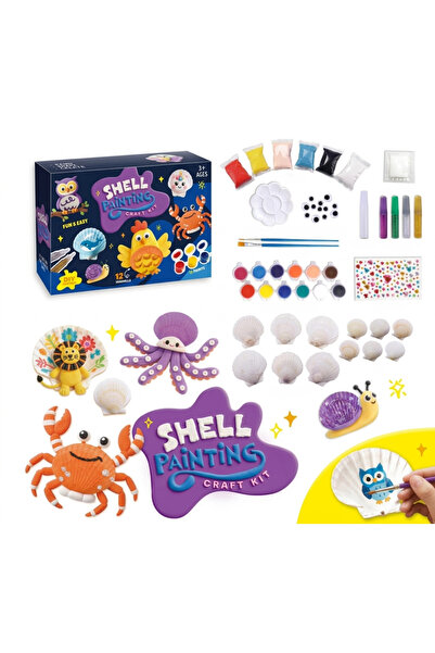 Twisoo Shell Painting Craft Kit for Kids - 50+ Pcs DIY Seashell Art Supplies ...