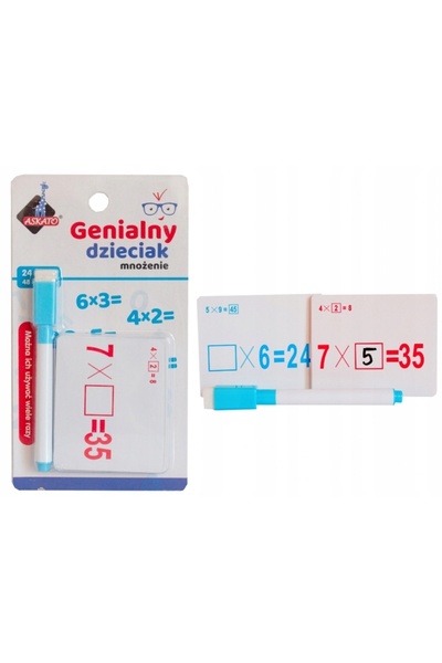 NO BRAND Jucărie educativă ASKATO Genial kid Carduri aritmetice Înmulțire