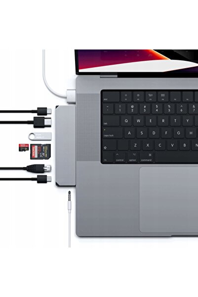 Satechi Hub Pro Max pentru Macbook USB Tip C Gri