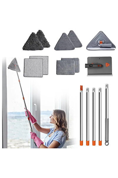 Simply Joy Set mop de curățare 2 în 1, rotativ la 360 de grade ° Mâner extens...