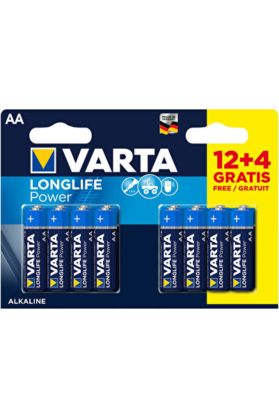 Varta Μπαταρία LongLife Power AA Μπλίστερ 16 (12+4)